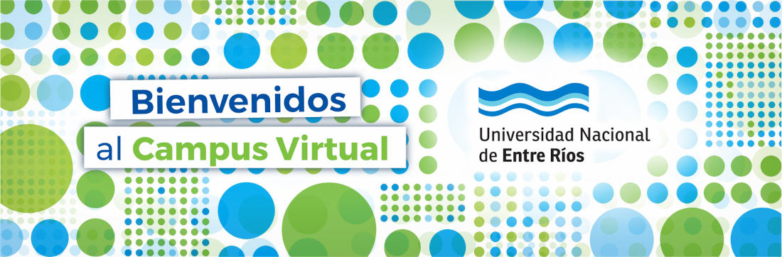 Imagen con leyenda "Bienvenidos al Campus Virtual de la UNER"